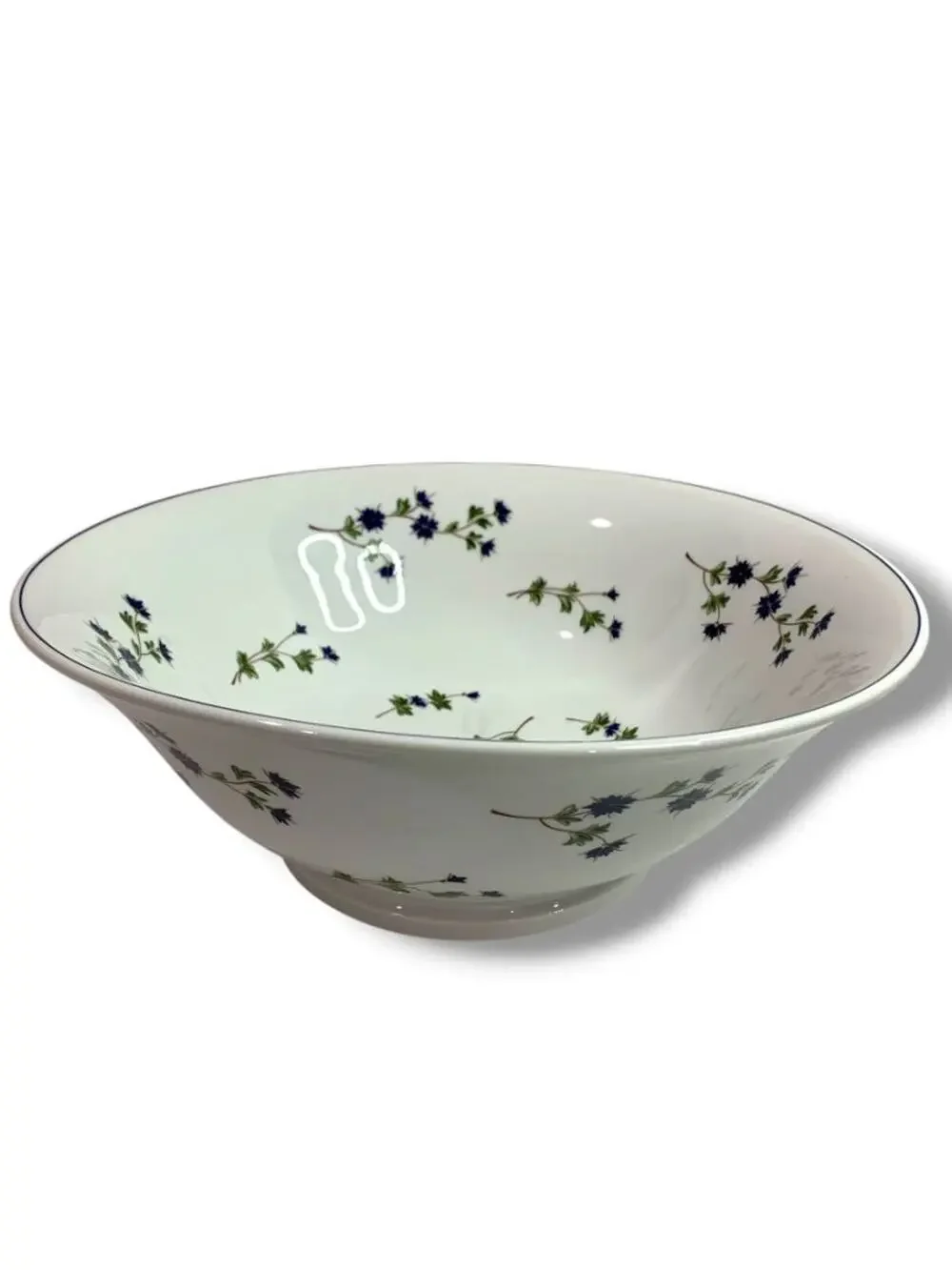 Barbeau by Pillivuyt Centerpiece Serving Bowl Blue Cornflower French Pottery 13